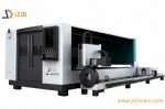 Fiber laser cutting machine for metal with pipe cutter